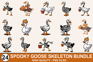 Halloween Goose Skeleton Sublimation, a Graphic by crative8112