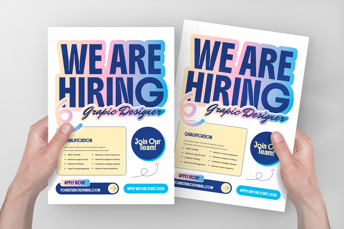 Job Hiring Graphic Designer Flyer preview 6