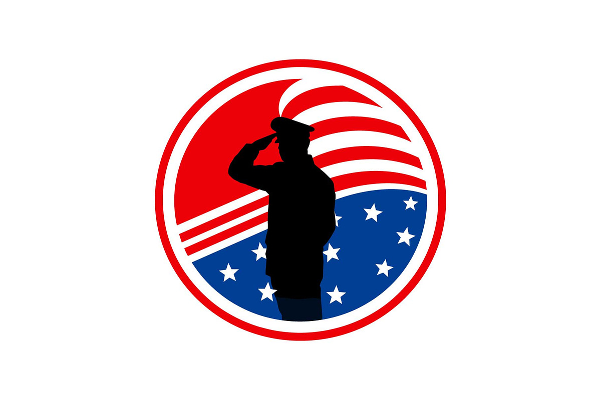 USA Officer Salute Icons Set, an Object Graphic by yasushie (Photo 2 of 16)