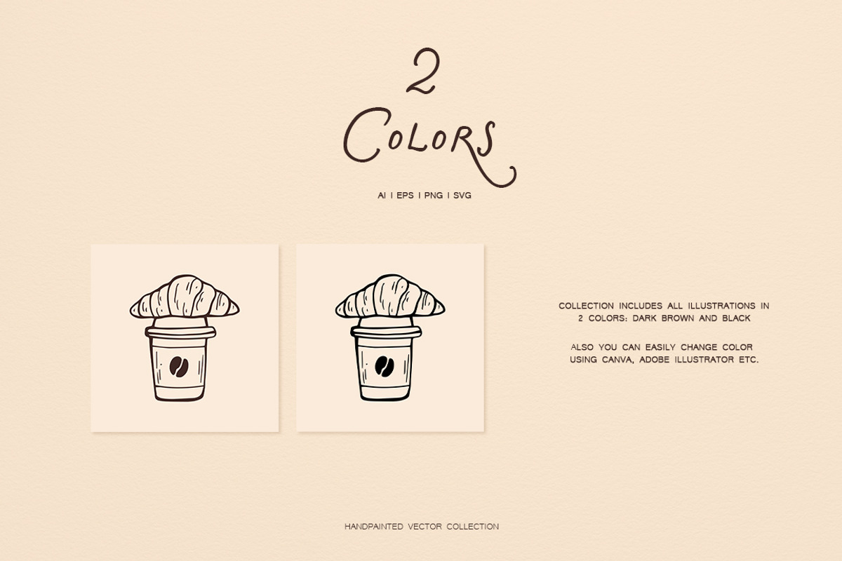 Coffee And Bakery Only Whimsical Set, a Food Illustration by ViktoriyaD (Photo 6 of 14)