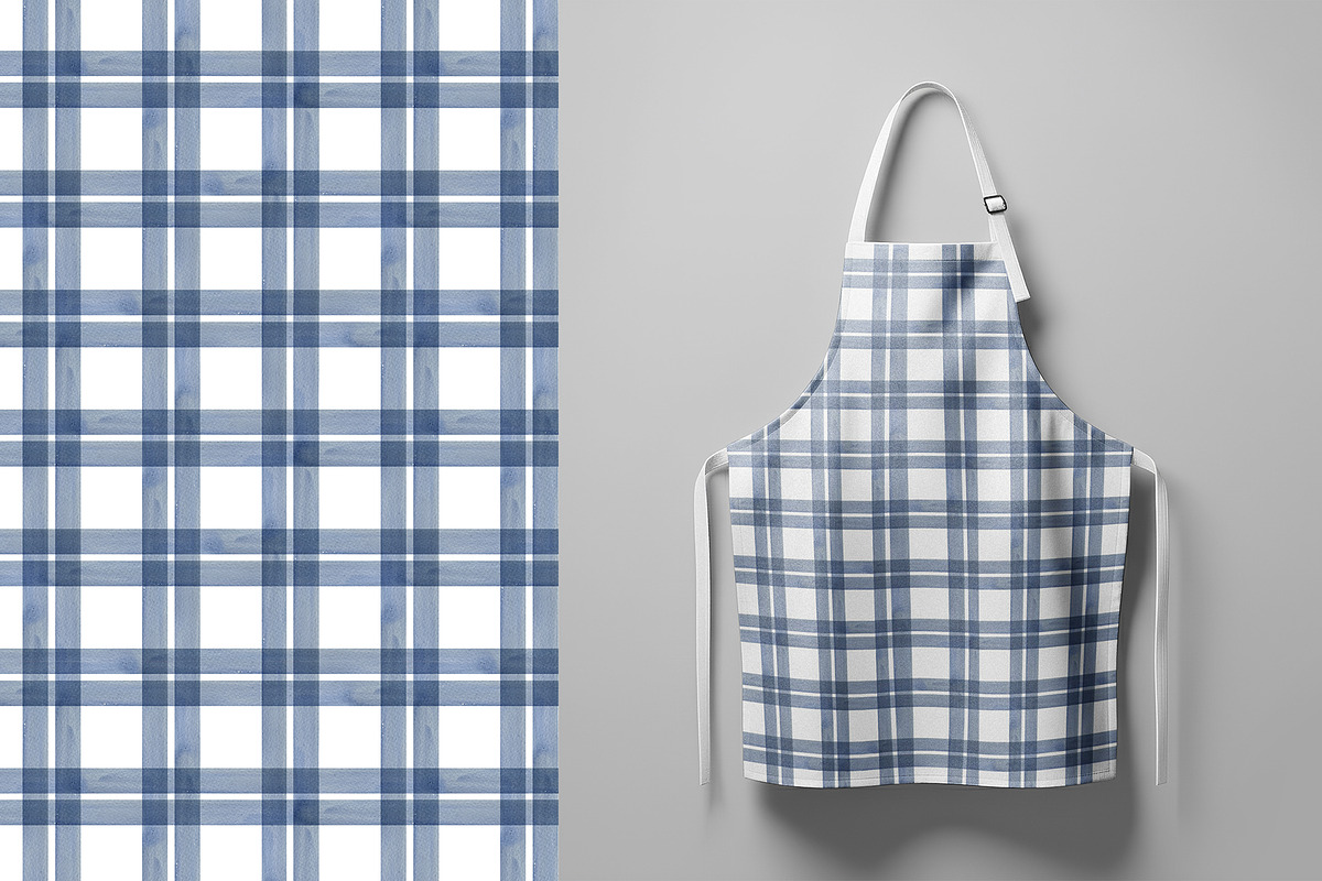 Plaid & Stripe Watercolor Patterns, a Texture Illustration by YarovaArt (Photo 7 of 9)