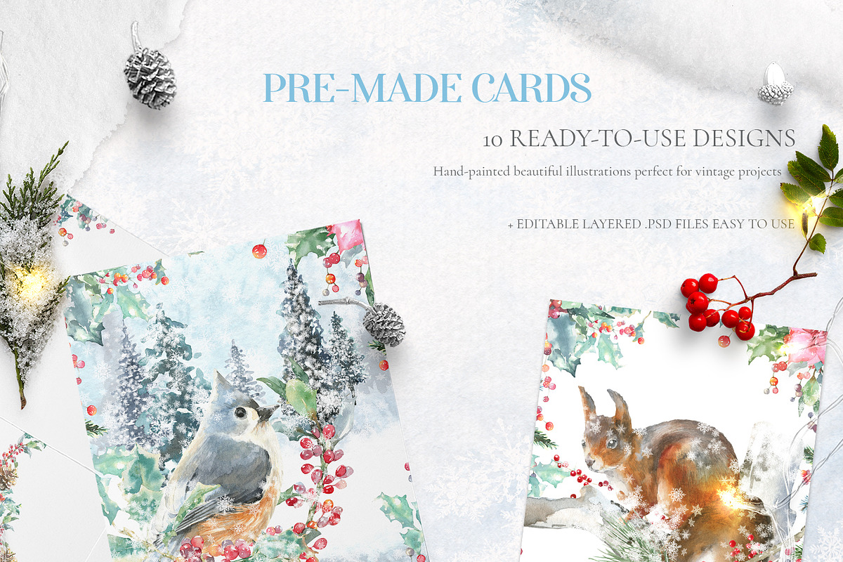Christmas Watercolor Woodland Story, an Animal Illustration by Catherine Wheel (Photo 7 of 29)