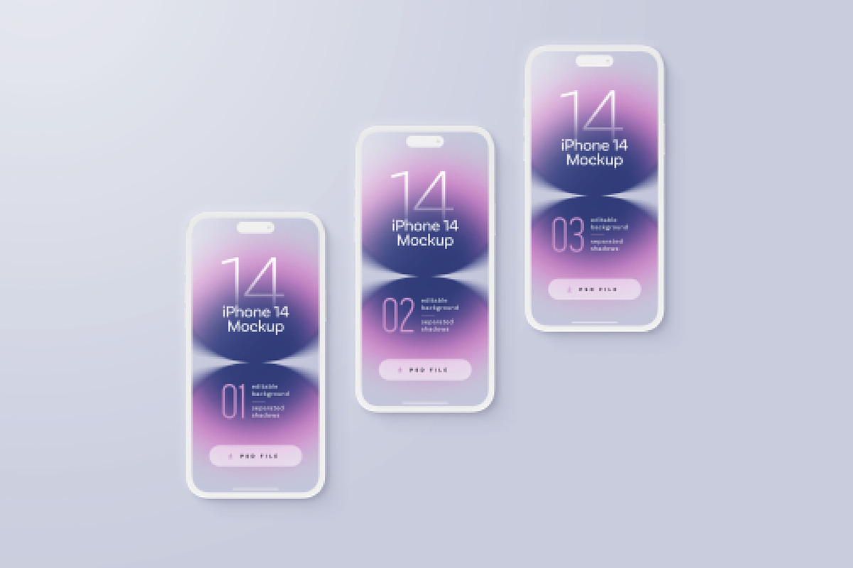 iPhone 14 Pro Clay Mockup Set, an iPhone Mockup by Deeplab (Photo 12 of 18)