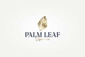 Minimalist Luxurious Palm Leaf Logo