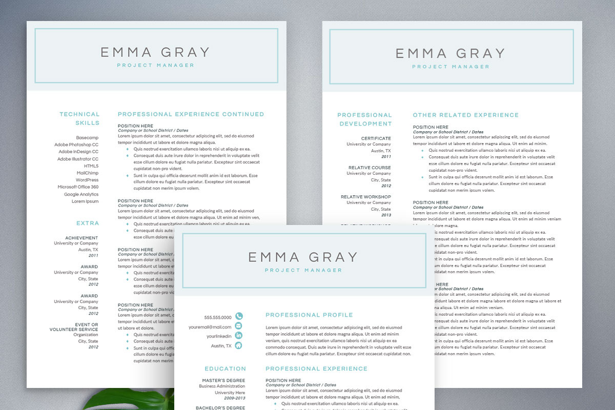 Modern Resume Template for Word, a Resume Template by SharpResumeFoundry (Photo 3 of 6)