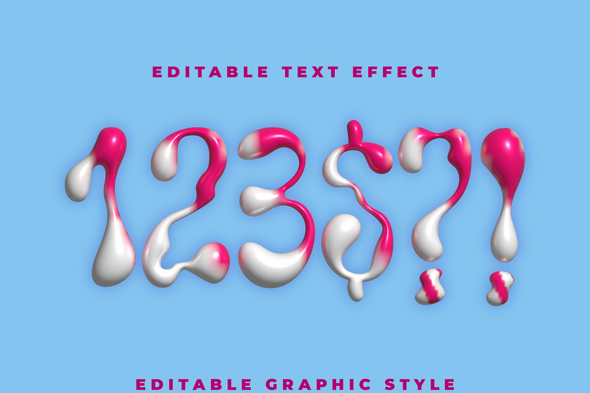 Glossy Liquid Text Effect preview 2