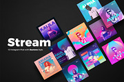 Stream 10 Duotone Instagram Posts, a Social Media Template by Guuver (Thumbnail 1 of 6)