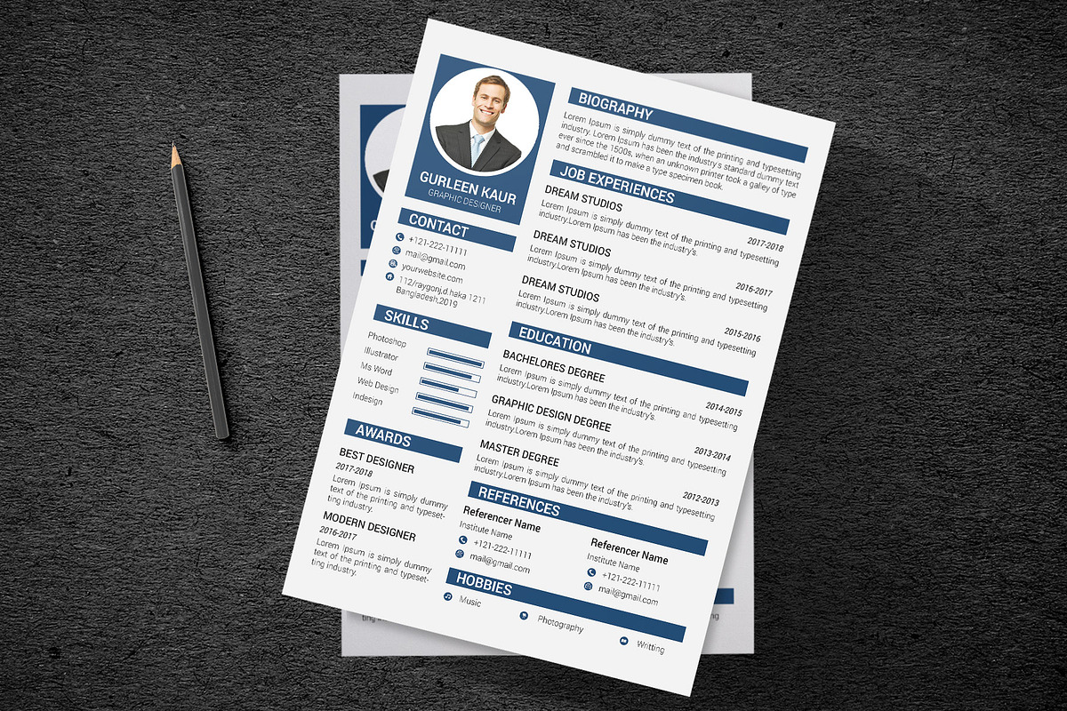 Professional Resume / CV Template, a Resume Template by designvillage (Photo 13 of 13)
