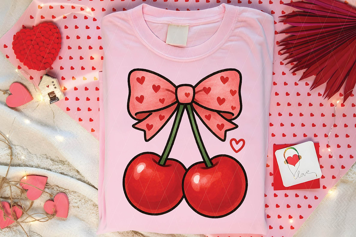 Valentine Cherry Bow Png, an Illustration by DreamPrint404 (Photo 5 of 8)