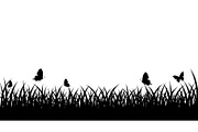 Floral Grass Border Silhouette Bundl, an Illustration by Amazin_art (Thumbnail 39 of 51)