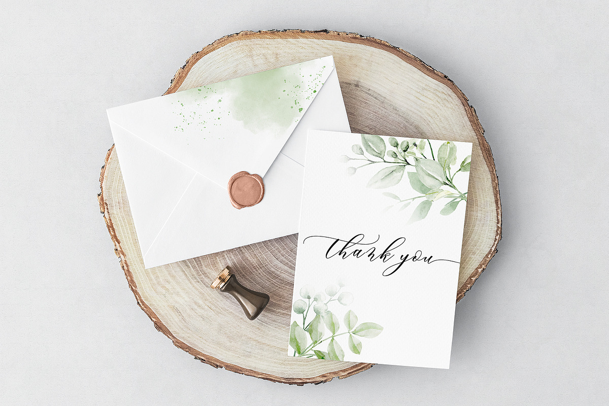 Leaves clipart set, Alphabet png., an Invitation Template by Larisa Maslova (Photo 13 of 13)