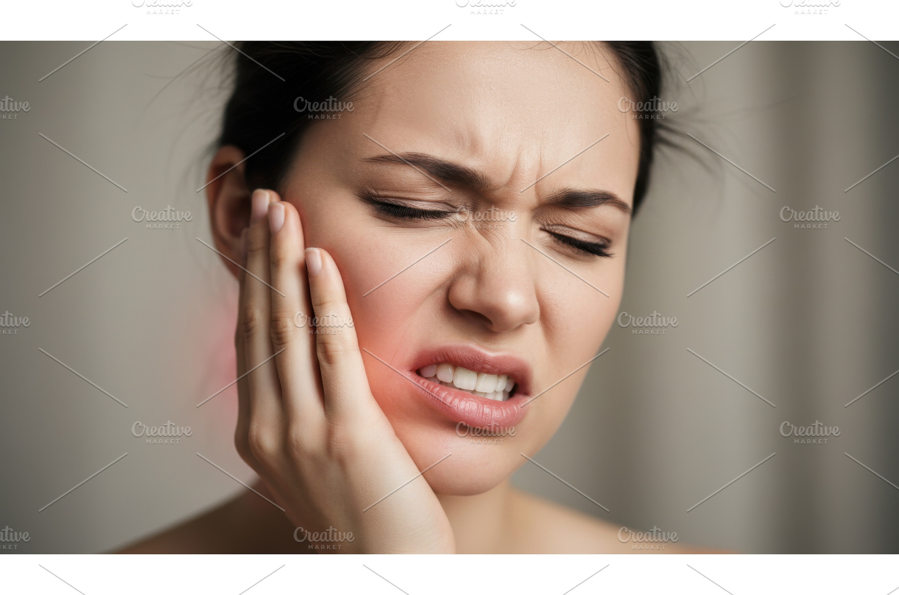 Close up portrait of young woman, a Health & Medical Photo by Igor Tichonow