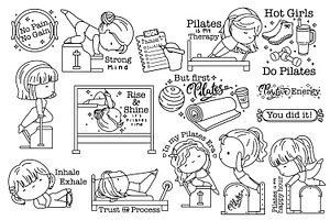 Pilates Clipart - Sports Coloring