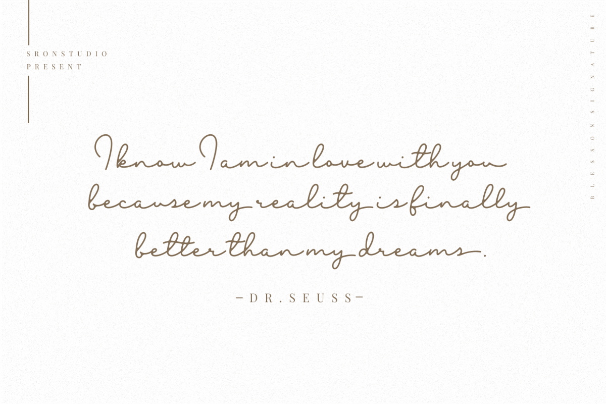 Blesson Signature Font preview 8
