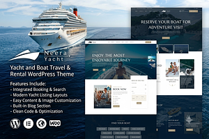 Neera - Yacht, Boat Travel WP Theme, a WordPress Template by ThemesRain