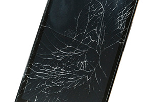 Cracked smart phone screen stock photo containing phone and broken