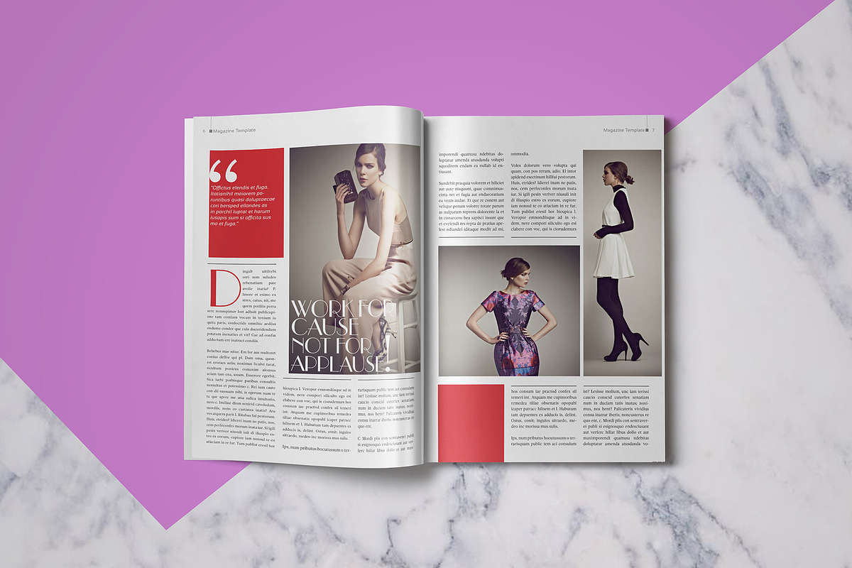 Stylish InDesign Magazine Template, a Magazine Template by temphall (Photo 2 of 5)
