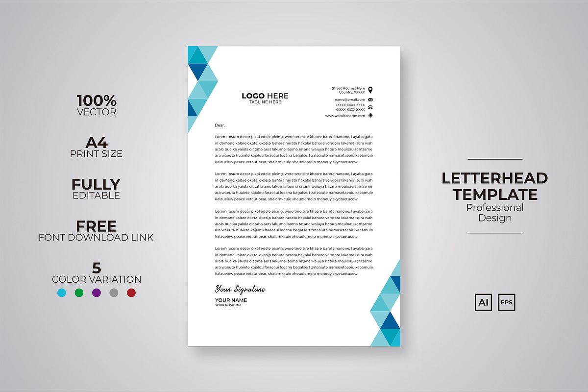 Letterhead, a Templates & Theme by suhadidesign (Photo 1 of 6)