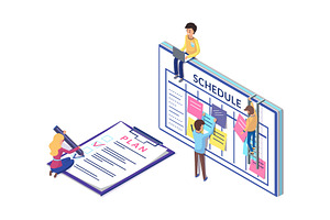 Schedule Planning On Clipboard