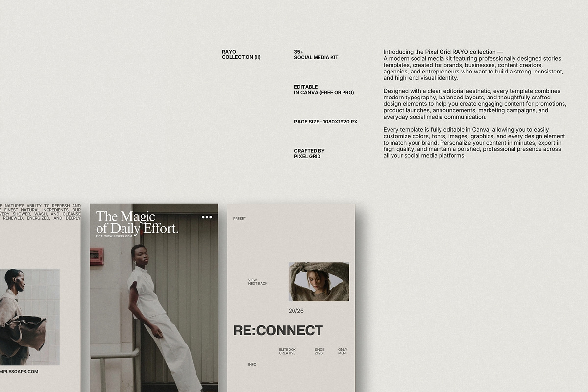 RAYO | Instagram Template (II), a Social Media Template by Pixel Grid (Photo 5 of 10)
