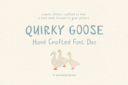 Quirky Goose Quirky Font Duo, a Handwritten Font by whiteheartdesign (Thumbnail 1 of 11)