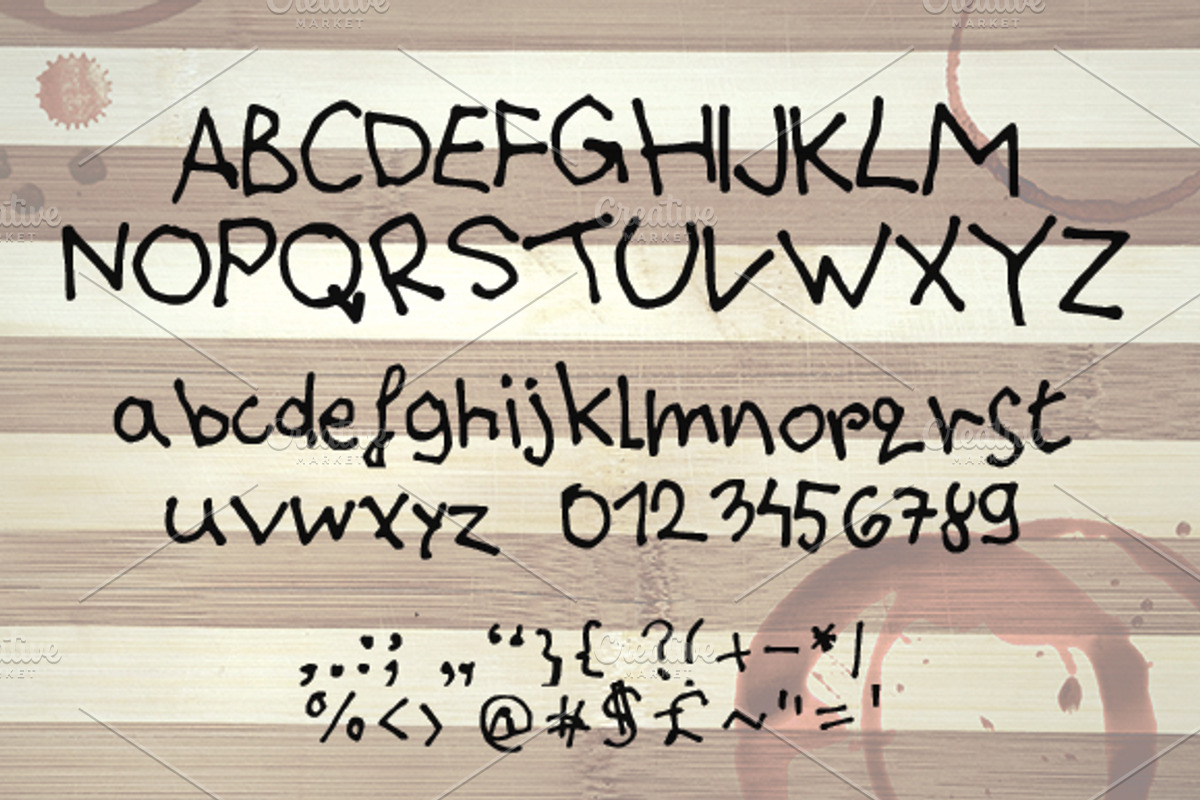 Drunken Message ~ Handwritten Font ~ preview 2