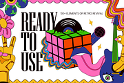 Mix Retro Element Set, an Object Illustration by Invisual Studio (Thumbnail 2 of 8)