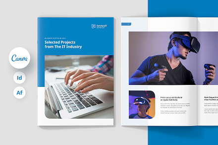 IT Service Business Portfolio Canva