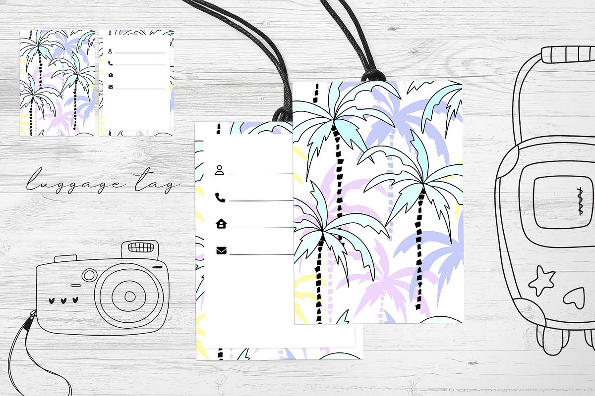 Luggage Tag Sublimation Design, a Stationery Template by kh_cat