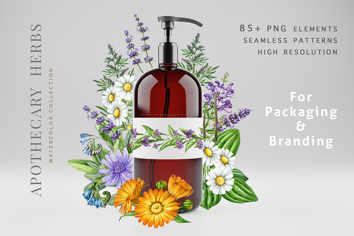 Herbal Apothecary Brand Kit, a Healthcare Illustration by AnitaPol (Photo 7 of 18)