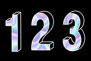 Modern holographic alphabet, a Decorative Illustration by A.Lila (Thumbnail 4 of 5)