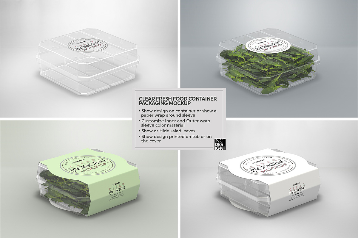 Clear Fresh Food Container Mockup, a Cups & Container Mockup by INCDesign (Photo 2 of 7)