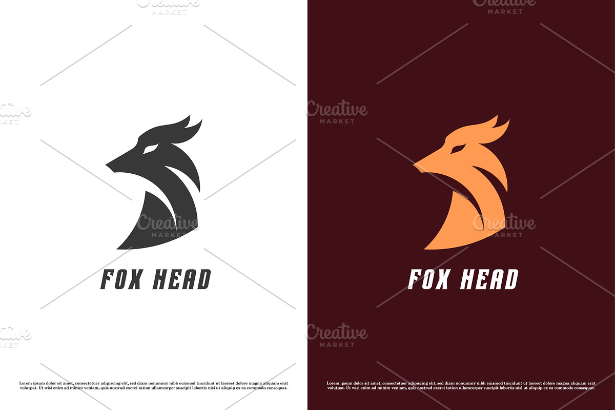 Fox Head Animal Logo Design Icon, a Branding & Logo Template by Morvana Crew