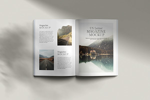 Us Letter Magazine Mockup