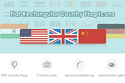 254 Flat Rectangular World Flags, an Icon by CustomIconDesign (Thumbnail 1 of 3)