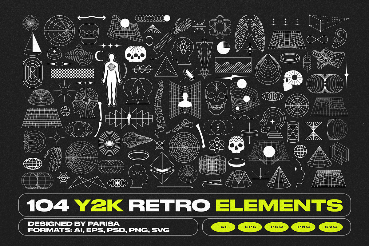 104 Y2K Retro Elements Pack, an Object Graphic by Parisa-Artstudio (Photo 1 of 5)