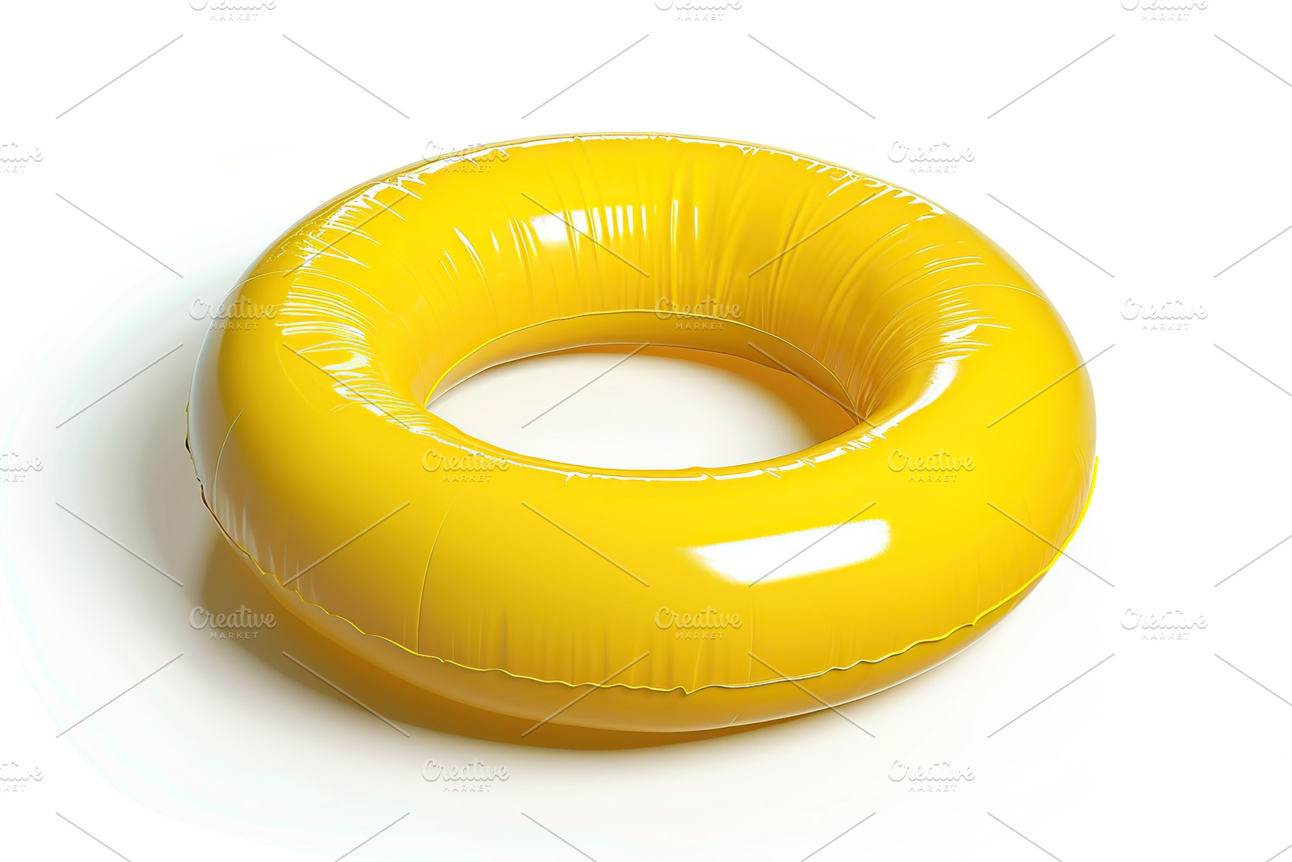 Inflatable ring isolated on white background, a Photo by AlyaAnd