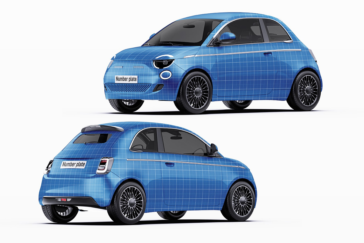 Premium Electric City Car Mockup Set, an Advertising Mockup by Halal Graphic Studio (Photo 12 of 16)