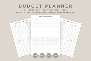 Budget Planner Pages Set V-16