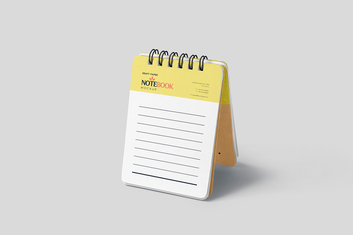Top Bound Kraft Notepad Mockups, a Product Mockup by GfxFoundry (Photo 5 of 6)
