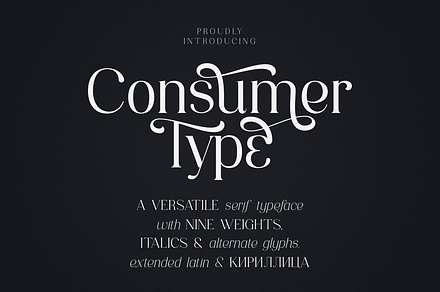 Consumer Type - elegant font family