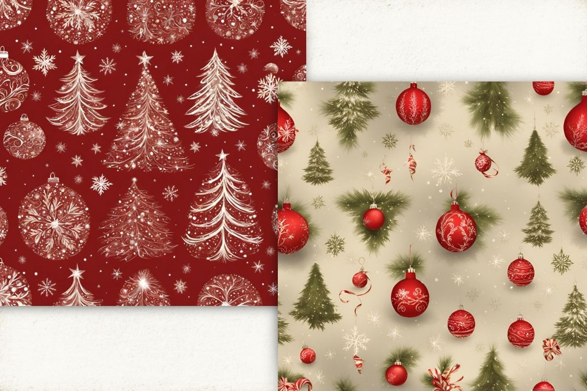 Christmas Digital Paper Backgrounds, a Graphic by Catchy Ideaz (Photo 3 of 3)