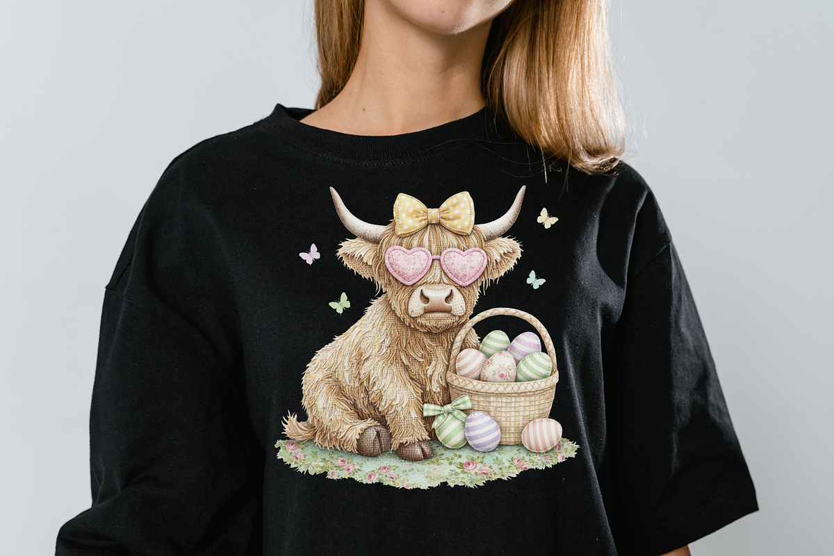 Highland Cow Floral Patchwork PNG, a Graphic by Vector Portal (Photo 8 of 8)