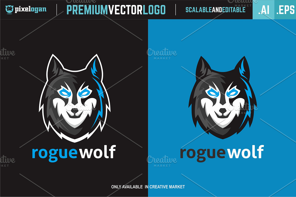 Rogue Wolf Logo, a Branding & Logo Template by pixelogan (Photo 2 of 3)