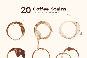 Coffee Stains Textures & Brushes