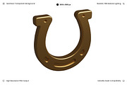 Gold Horseshoe with Nail Holes 3D, an Object 3D Model by Wencory (Thumbnail 3 of 3)