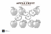 Vintage Apple Engraving Illustration, a Food Illustration by putra_purwanto (Thumbnail 3 of 3)