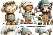 Woodland Animals Nursery Floral PNG, an Animal Illustration by one-touch (Thumbnail 9 of 10)