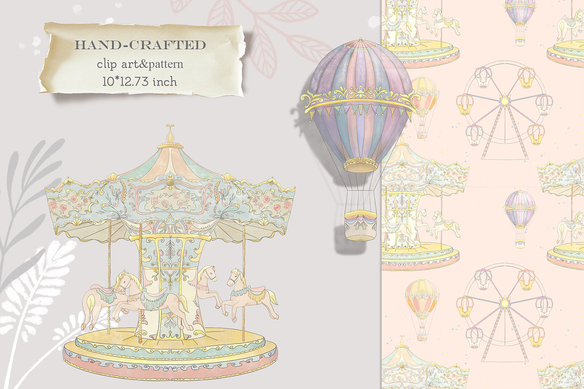 Fairytale Vintage Amusement Park, an Object Illustration by AlenaVlasko stock Market (Photo 1 of 6)