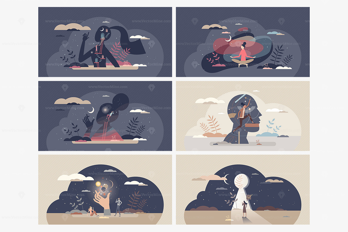 6 Inner Exploration Concepts, a Healthcare Illustration by VectorMine (Photo 2 of 6)